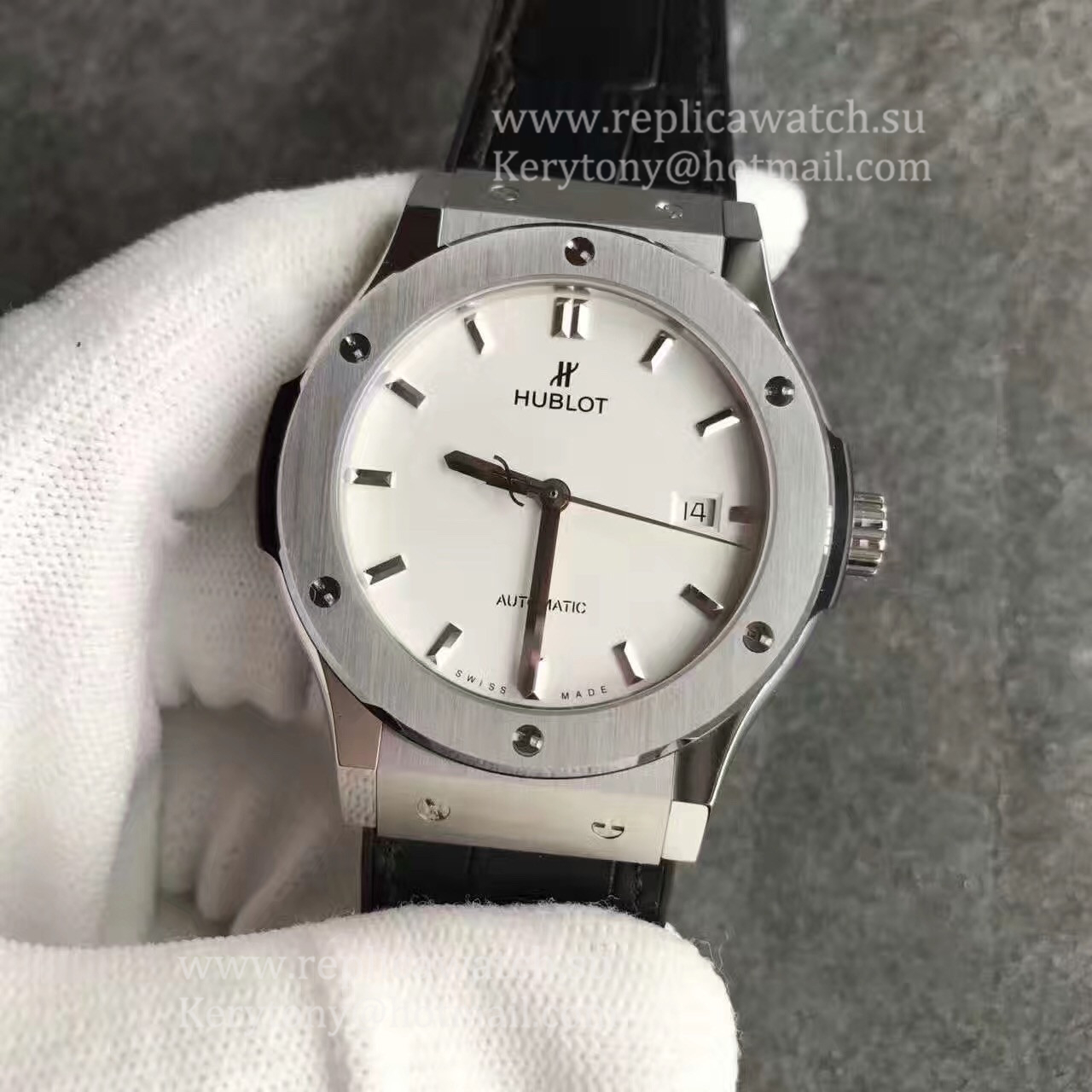 High Quality Hublot Classic Fusion Titanium Opalin 511.NX.2611.LR JJF Titanium White Dial HUB1112