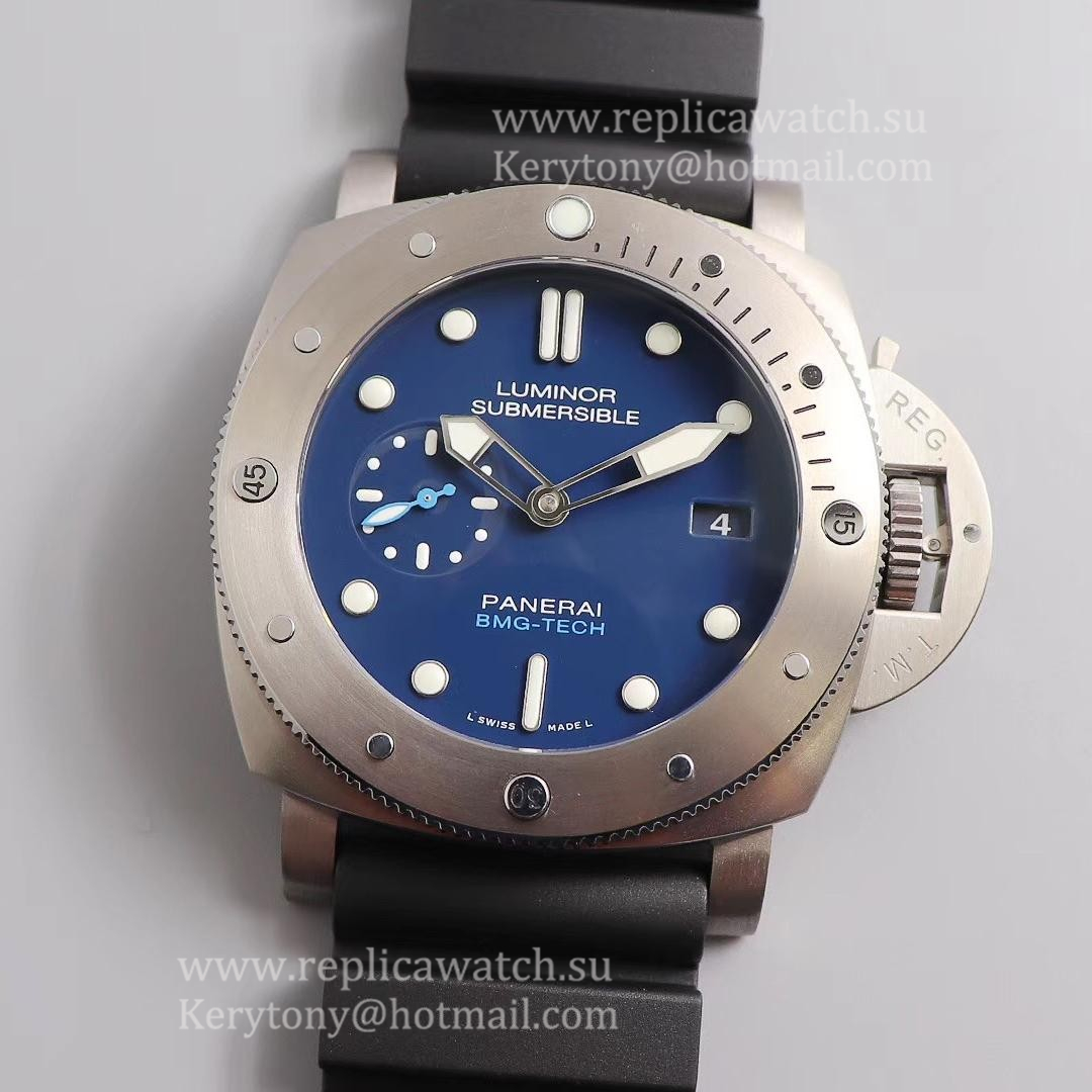 Replica Pa*e*a1 Tuttonero Luminor 1950 3 Days GMT PAM438 VSF V2 Ceramic Black Dial P9001