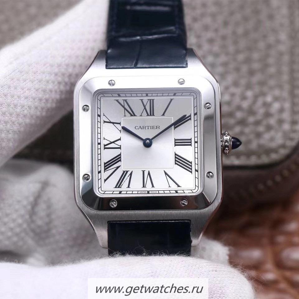 Replica Ca*t1er Santos Dumont XL F1F SS Silver Dial M9015